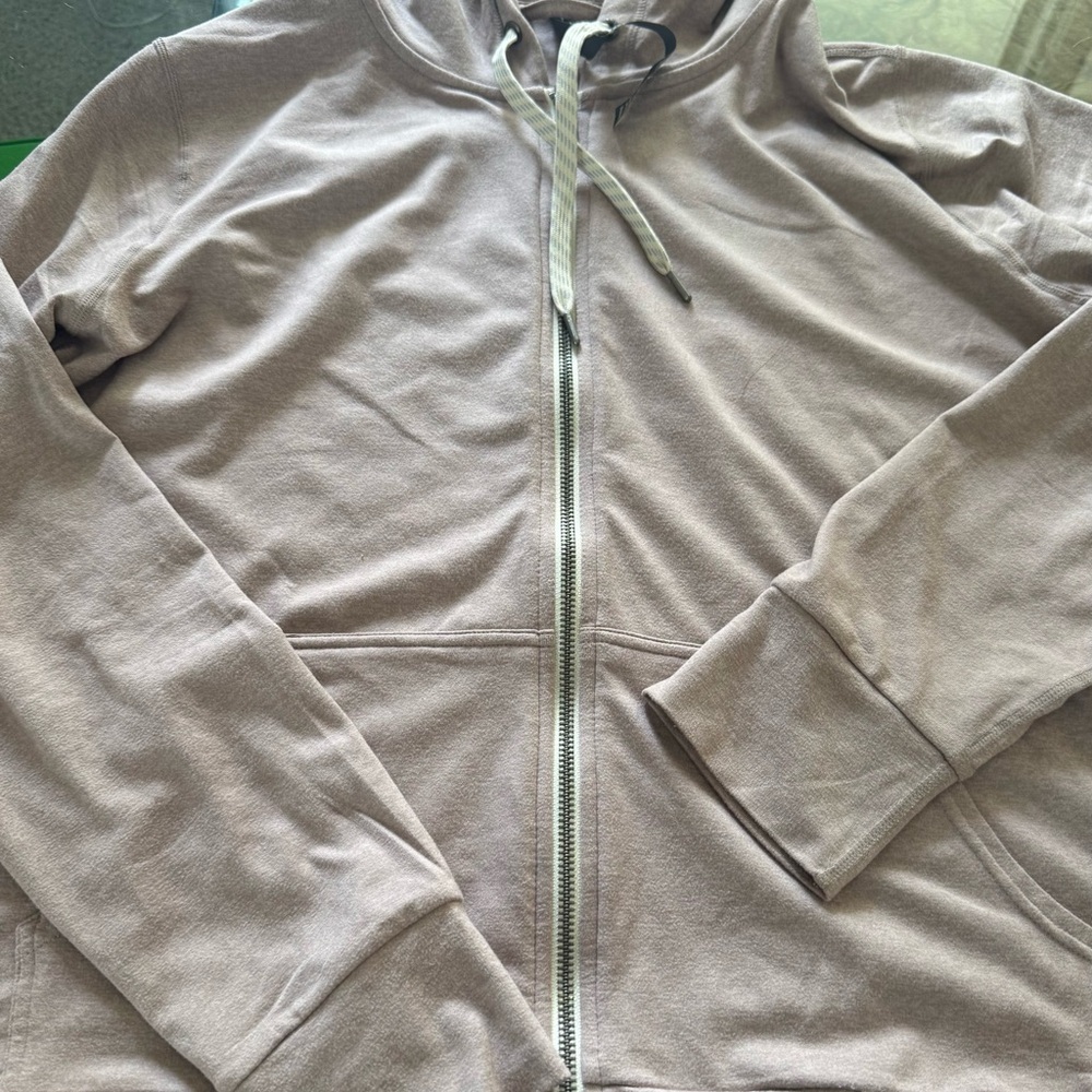 Vuori Dusty Pink Zip-Up Hoodie